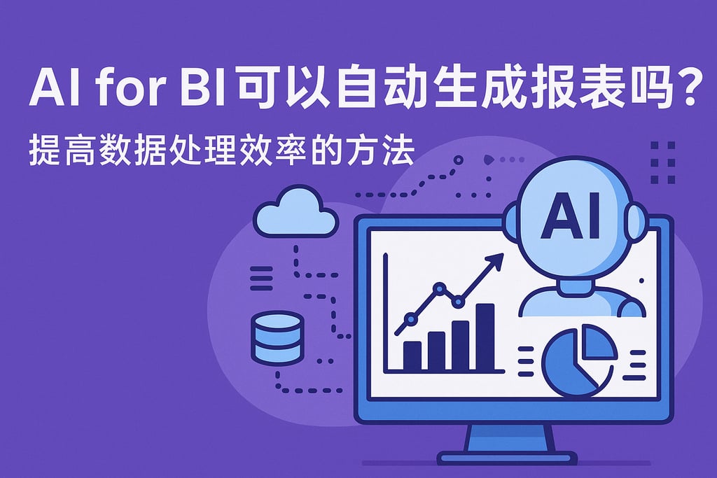 AI For BI可以自动生成报表吗？提高数据处理效率的方法